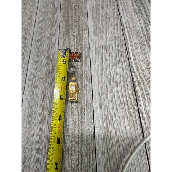 London England Flag Big Ben Keychain Charms Souvenir Gift Keyring Metal Gold - Picture 6 of 7